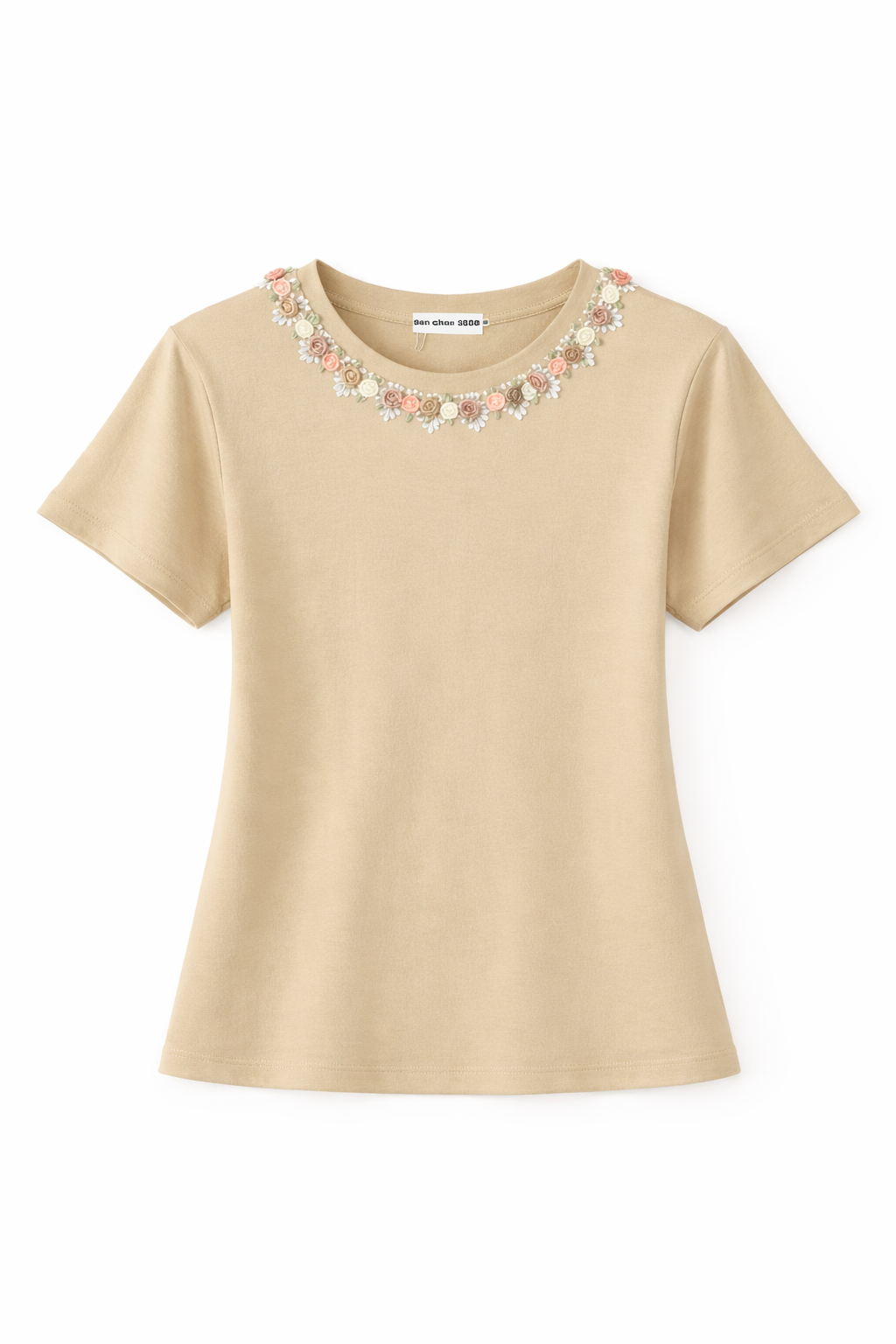 Tshirt blusa 100 % algodao em cores m g gg bordada